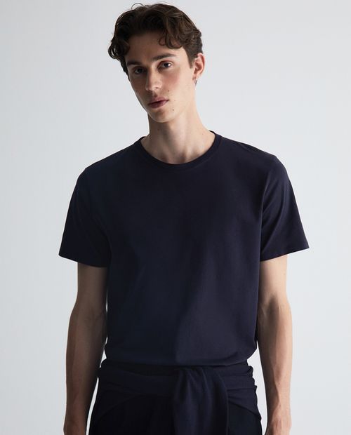 Camiseta Sfera azul navy sólida para hombre
