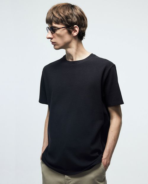 Camiseta Sfera negra sólida para hombre