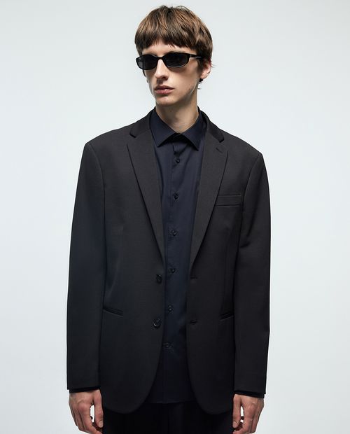 Blazer Sfera negro sólido para hombre