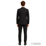 Traje de vestir classic fit Gents negro sólido para hombre-1753912939450