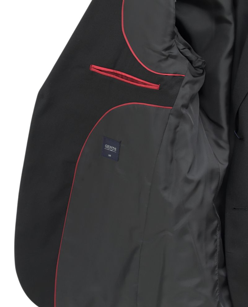 Traje de vestir classic fit Gents negro sólido para hombre-1753912952732