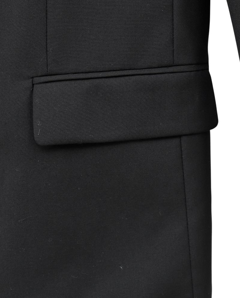 Traje de vestir classic fit Gents negro sólido para hombre-1753912959919