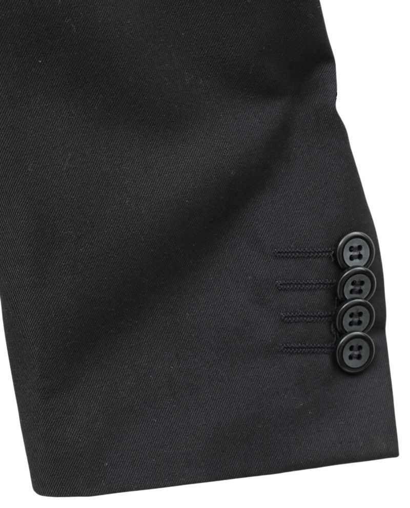 Traje de vestir classic fit Gents negro sólido para hombre-1753912968872