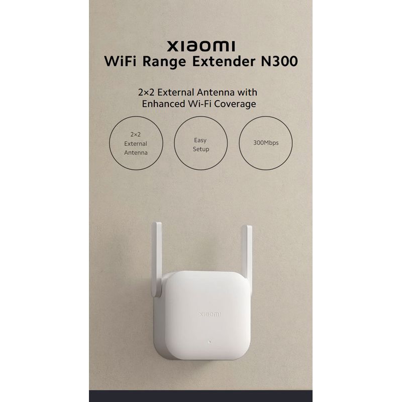 Extensor de rango WiFi Xiaomi N300 Siman El Salvador