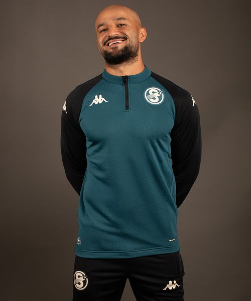 Suéter de entreno Deportivo Saprissa color blocking para hombre