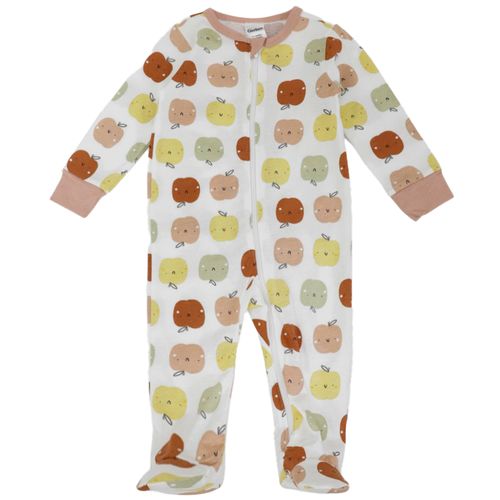 Pijama blanca con estampado para bebé niña