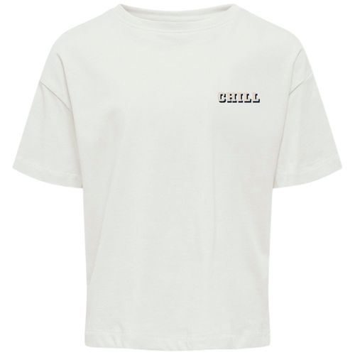 Blusa blanca con estampado para niña