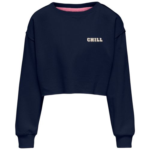 Sudadera azul con estampado para niña