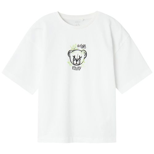 Camiseta blanca con estampado para niño