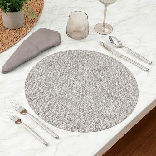 Mantel individual redondo de plástico para mesa 38 cm