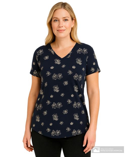 Camiseta Nicolle estampada manga corta para mujer