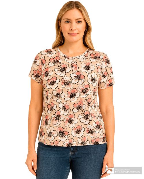 Camiseta Nicolle estampada manga corta para mujer