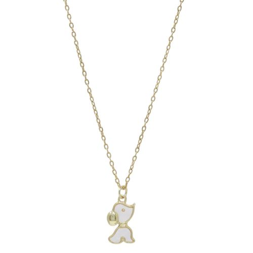 Collar de acero inoxidable  dorada 2mm-18"para mujer