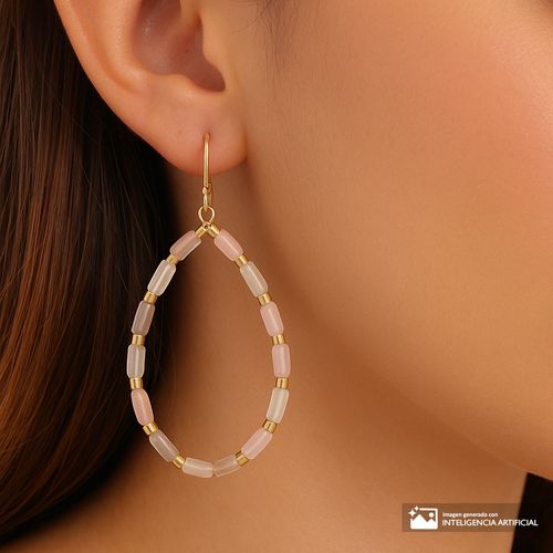 Aretes largos multicolor para mujer