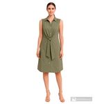 104990705-Vestido Nicolle shirt dress verde sin mangas para mujer