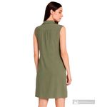 104990705-Vestido Nicolle shirt dress verde sin mangas para mujer