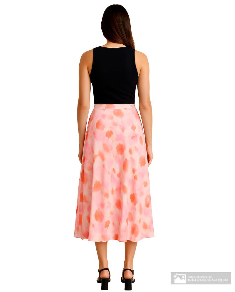 104991153-Falda Sabrina línea A estampada de cintura alta para mujer
