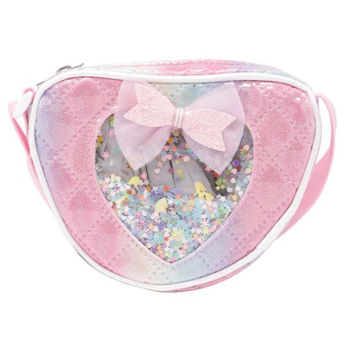 Cartera crossbody rosada para niña