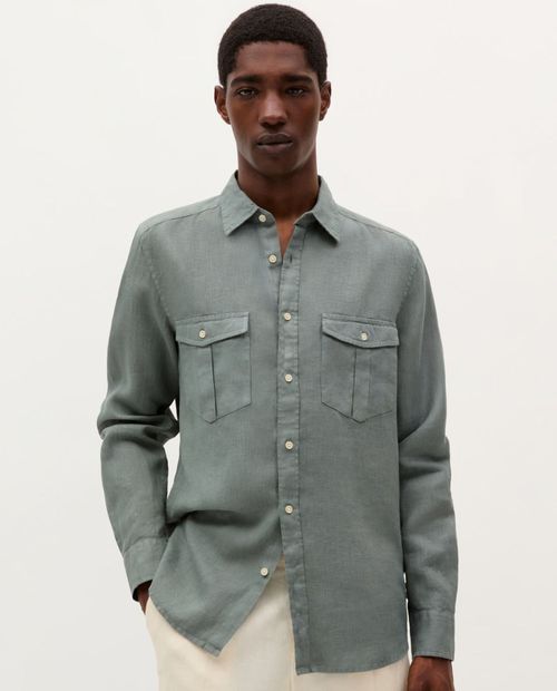 Camisa casual de lino Scalpers heather para hombre