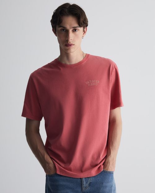 Camiseta Sfera coral con estampado "Farmer Hero" para hombre