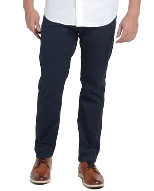 Pantalón 5 pocket navy sólido para hombre
