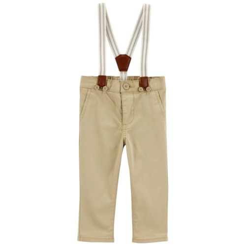 Pantalón beige sólido para bebé niño