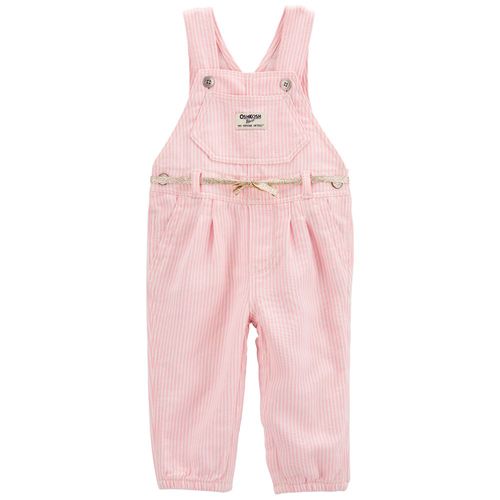 Overall rosado a rayas para bebé niña