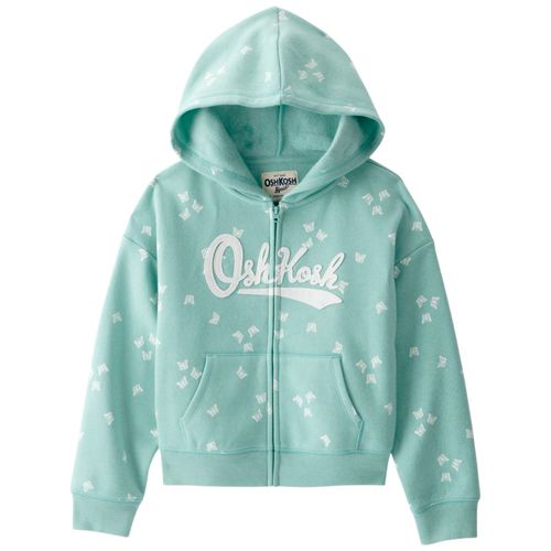 Sudadera verde con bordado para niña