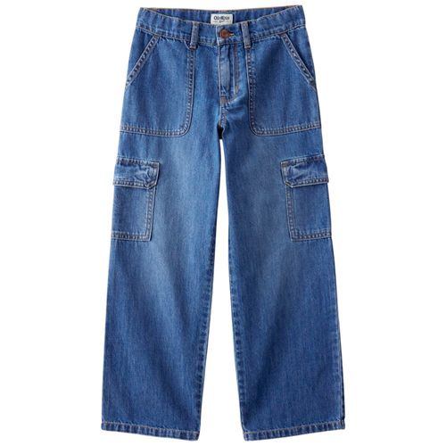 Jeans azul sólido para niña