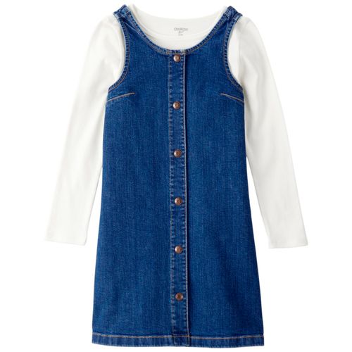 Vestido azul denim para niña