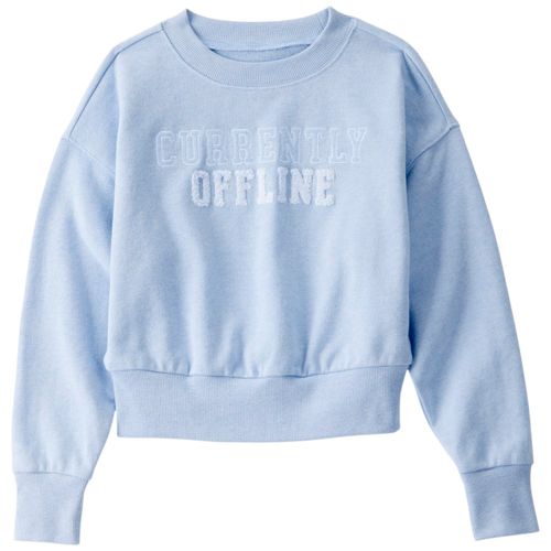 Sudadera celeste con bordado para niña