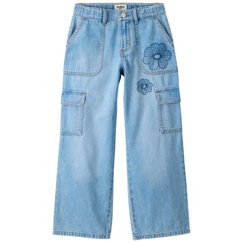 Jeans celeste sólido para niña