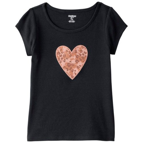 Blusa negra con estampado para niña