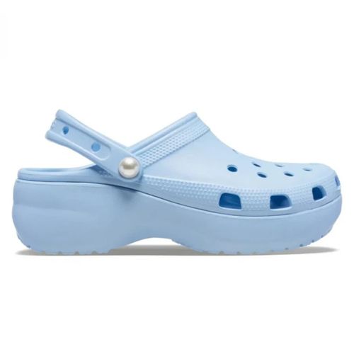 Crocs Classic Llatform Pearl clog celeste para mujer