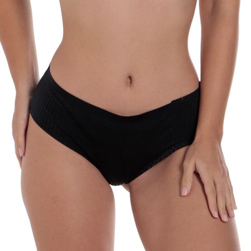 Panti Accente negro de cintura media para mujer