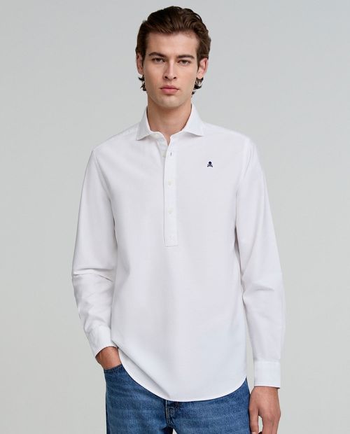 Camisa casual Scalpers regular fit sólida para hombre