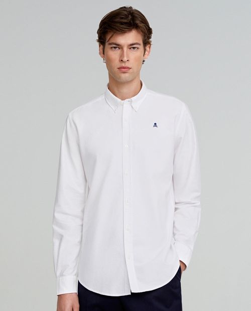 Camisa casual Scalpers regular fit sólida para hombre
