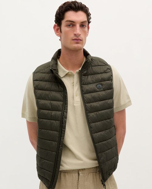 Chaleco acolchado Scalpers slim fit sólido para hombre