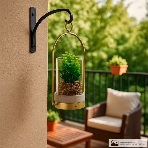 Planta artificial decorativa 12,5x9,5x24,5 cm