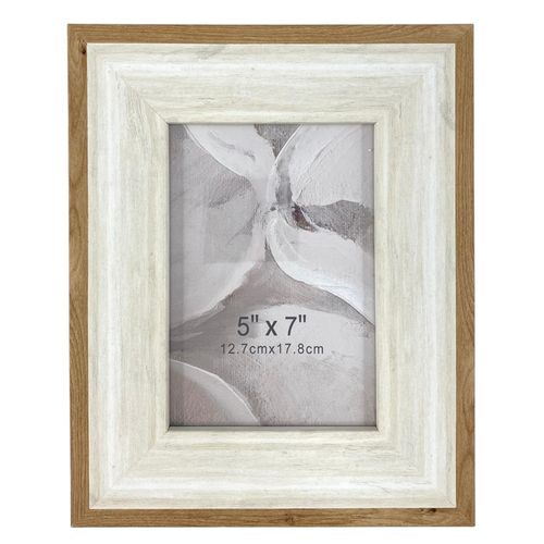 Portarretrato de madera color beige 21.5x2x26.6 cm