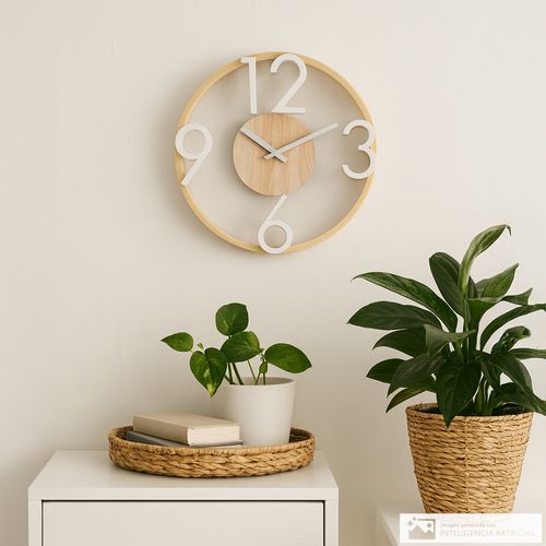 Reloj de plástico para pared 30x5 cm