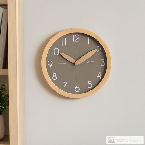 Reloj de madera para pared 30x4.10 cm