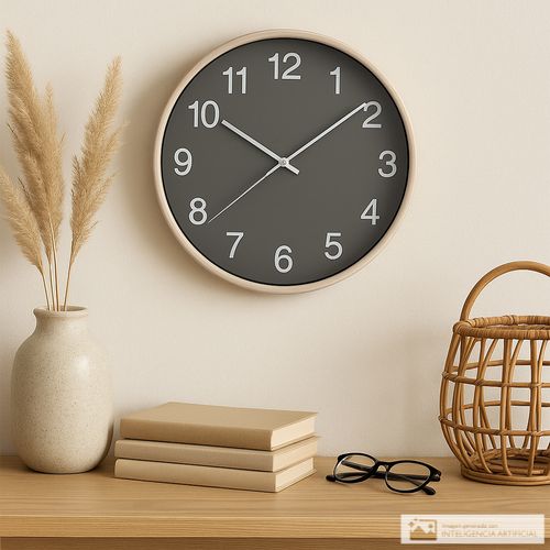 Reloj de plástico para pared 30x4.70 cm