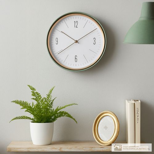 Reloj de plástico para pared 33x6 cm