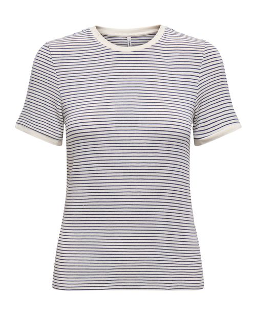 Camiseta Only rayada manga corta mujer