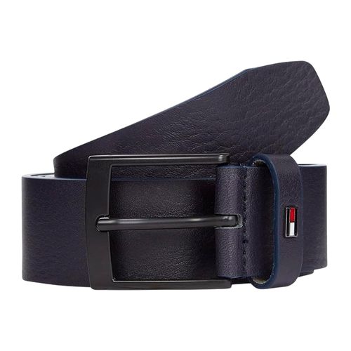 Cinturón Tommy Hilfiger azul navy texturizado para hombre