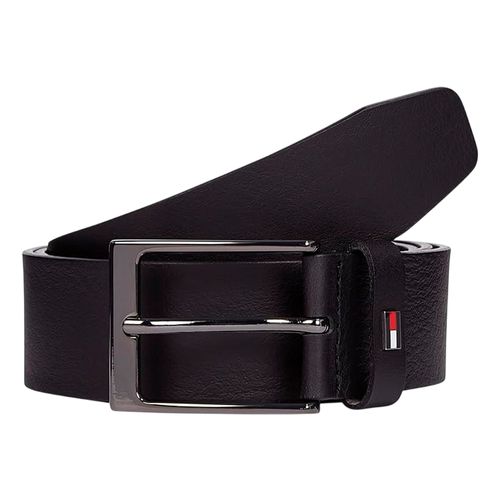 Cinturón Tommy Hilfiger negro sólido para hombre