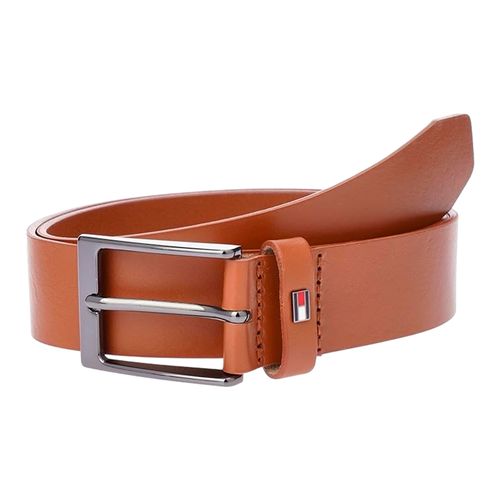 Cinturón Tommy Hilfiger café sólido para hombre