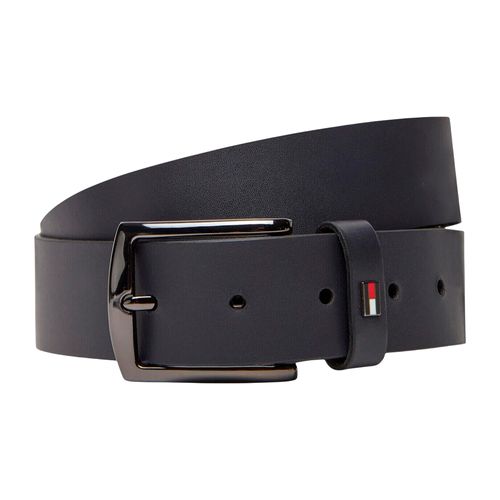 Cinturón Tommy Hilfiger negro sólido para hombre