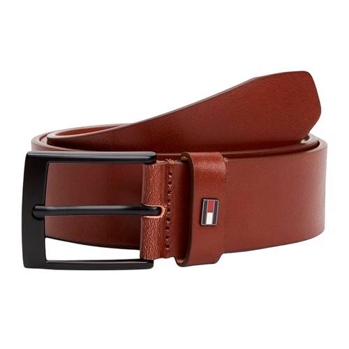 Cinturón Tommy Hilfiger café texturizado para hombre